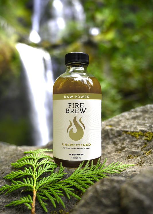 Unsweetened RAW POWER (Vegan) Apple Cider Vinegar Fire Cider Tonic, Organic, Full Strength, With the Mother, Herbal Medicine
