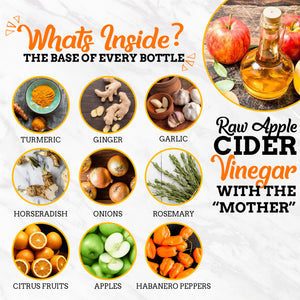 Best Seller! Citrus IMMUNE Apple Cider Vinegar Fire Cider Tonic for Daily Immune Support. Herbal Medicine, Health and Wellness
