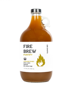 XXX HOT!  Unsweetened FORTIFY (Vegan) Apple Cider Vinegar Fire Cider Tonic, Organic, Full Strength, With the Mother, Herbal Medicine